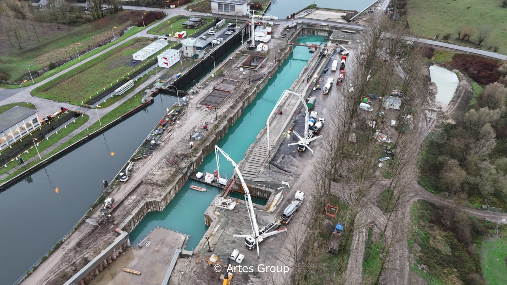 L’écluse d’Obourg, première étape du projet des quatre écluses