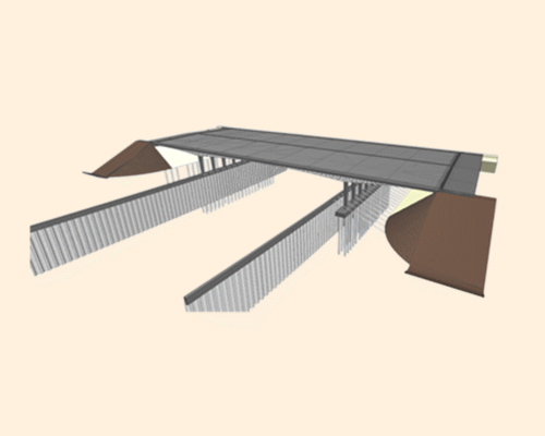 Pont multitravées intégral au-dessus d'un canal - Bureau greisch